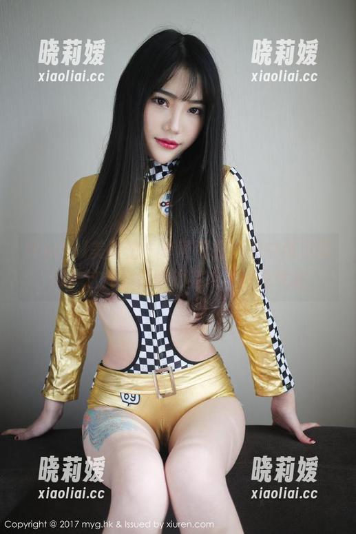 MyGirl美媛馆 - 李可可在原图中练习飘舞？这件旗袍好像有点小意图气息